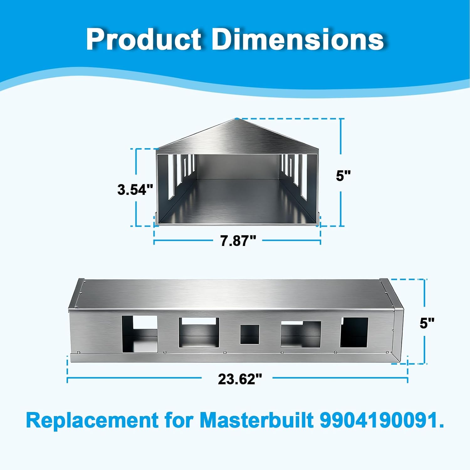 LS'BABQ Heat Manifold Replacement Part for Masterbuilt Gravity Series 1050 Digital Charcoal Grill and Smokers Models MB20041220 MB20041320 9904190091
