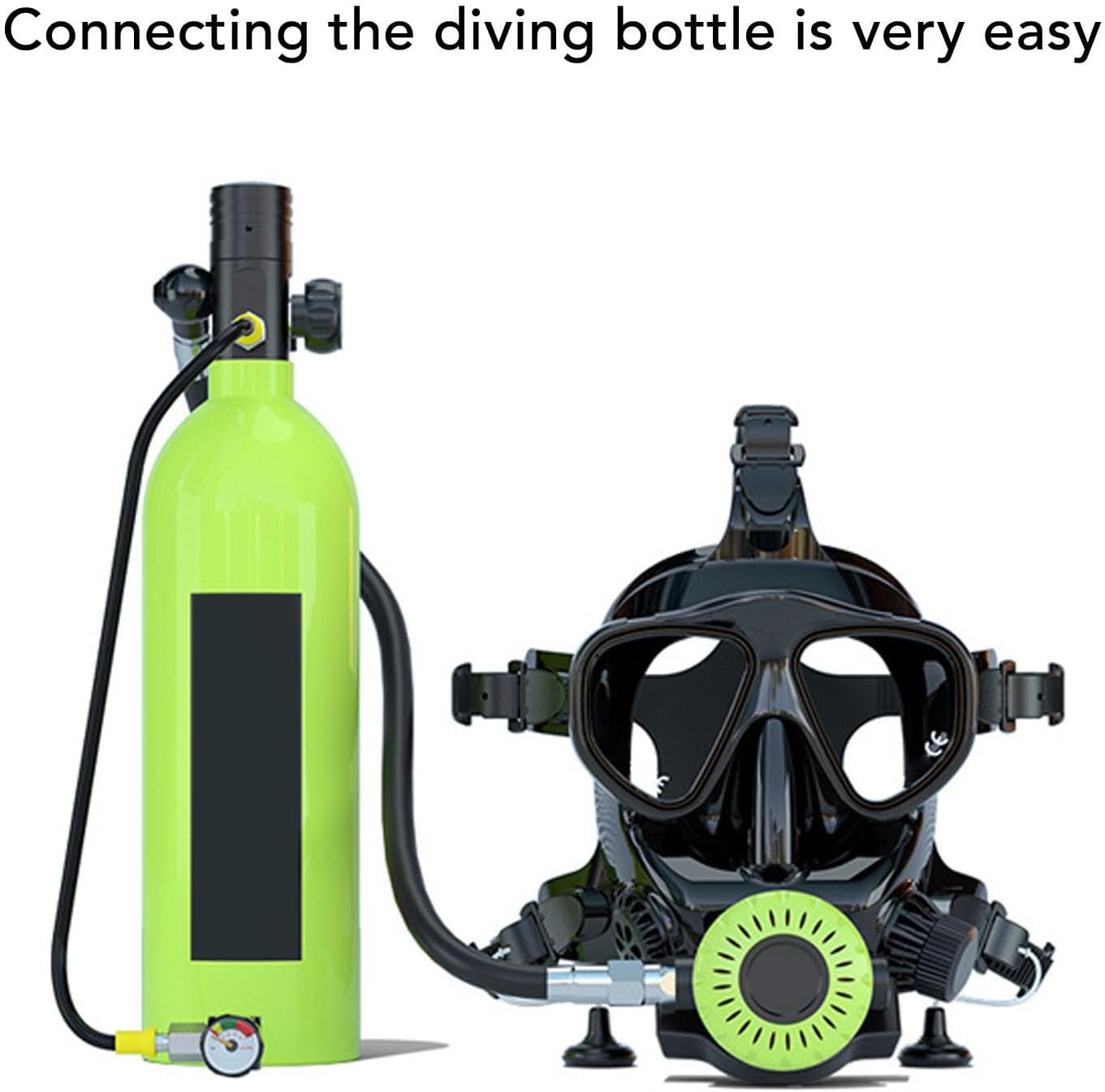 Diving Gear, Leakproof 180 Degree Panoramic View Diving Mask, Lung Sub Mask, Anti Fog Silicone Face Goggle with Camera Mount - Image 5