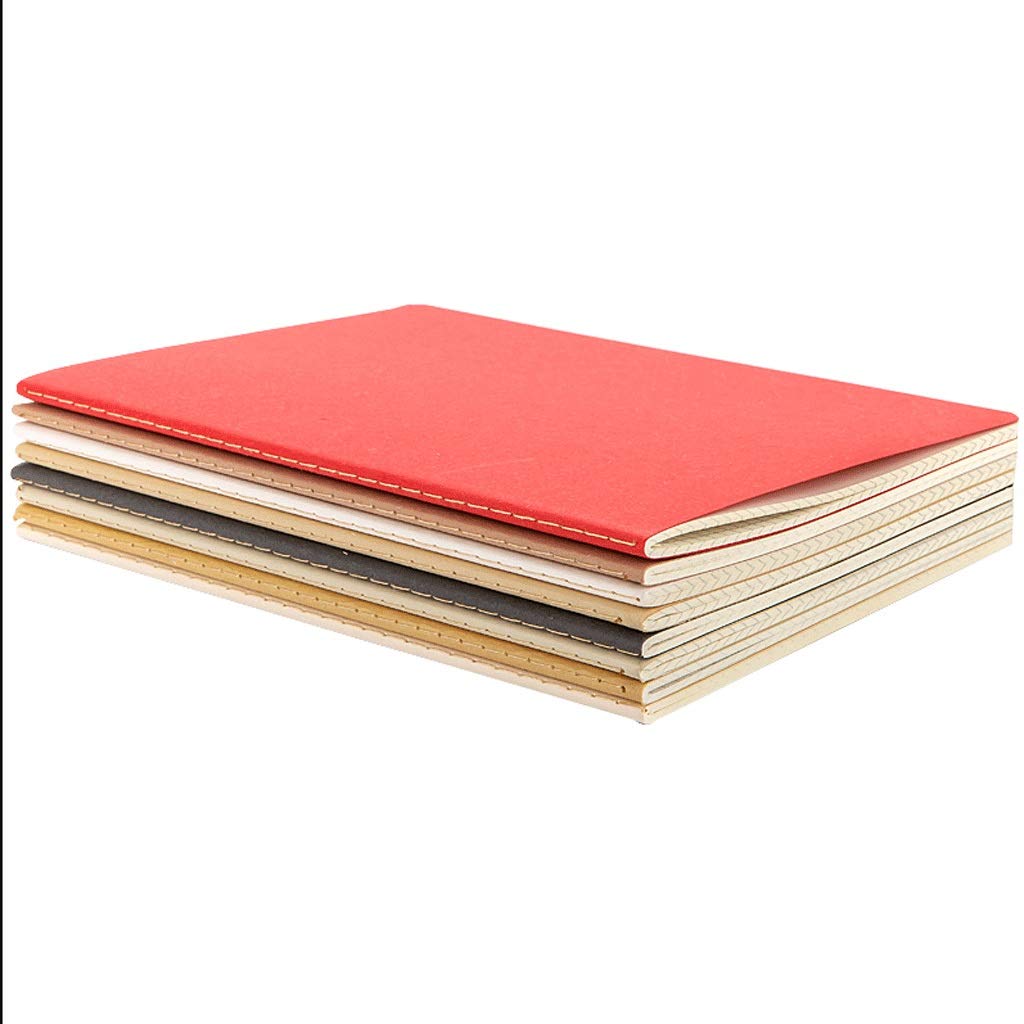 Cuadernos de diario 8Pack, cubierta suave, B5 viaje Revistas cuaderno del diario Conjunto de viajeros -Smooth de cuero de imitación - Size17.2"* 10.1", 80Pages / 40Sheets papel grueso premium