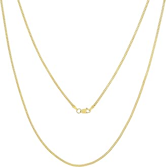 Nuragold 10k Real Yellow Gold Franco Square 1.5mm Box Chain Wheat Chain Necklace (16"-30") Dainty Italian Jewelry for Men & Women