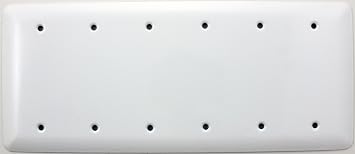 Mulberry Princess Style White 6 Gang Blank Switch Plate