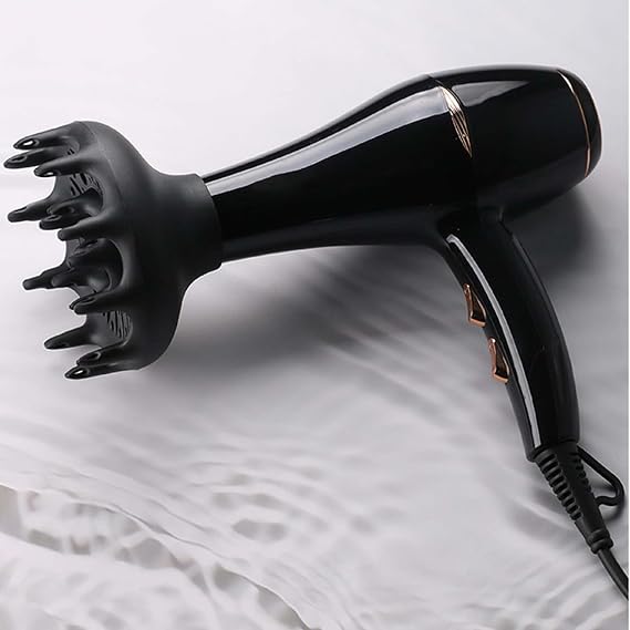 Hair Diffuser Universal Hair Dryer Diffuser Attachment Blow Dryers for Curly Wave Thick Black