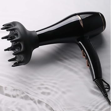 Hair Diffuser Universal Hair Dryer Diffuser Attachment Blow Dryers for Curly Wave Thick Black