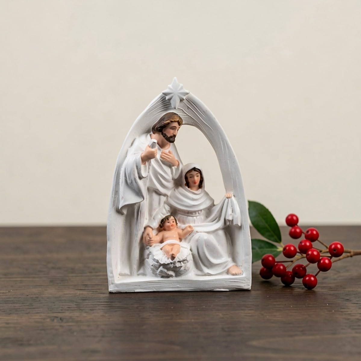 Xmas Nativity Scene Resin Statue for Christmas Table Centerpiece