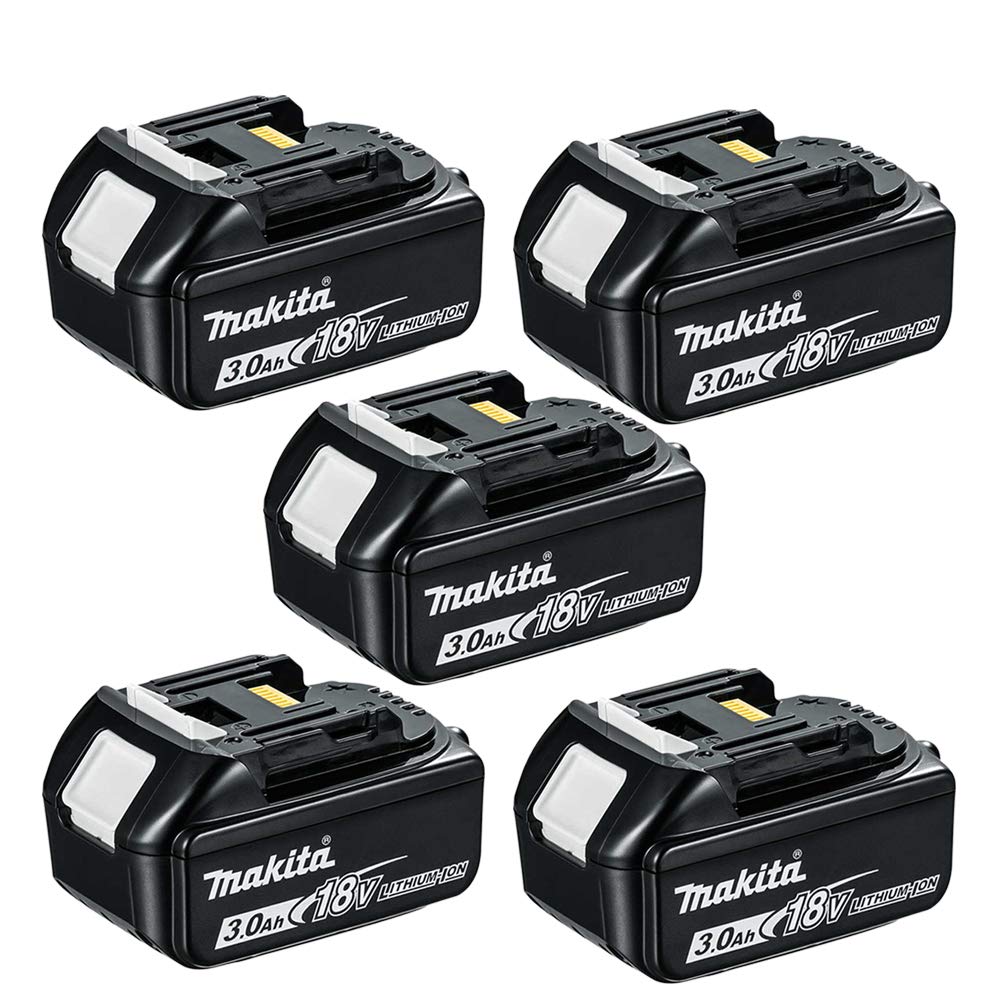 Makita Genuine Bl1830 18V Li-Ion Lxt 3.0Ah Battery Pack Of 5