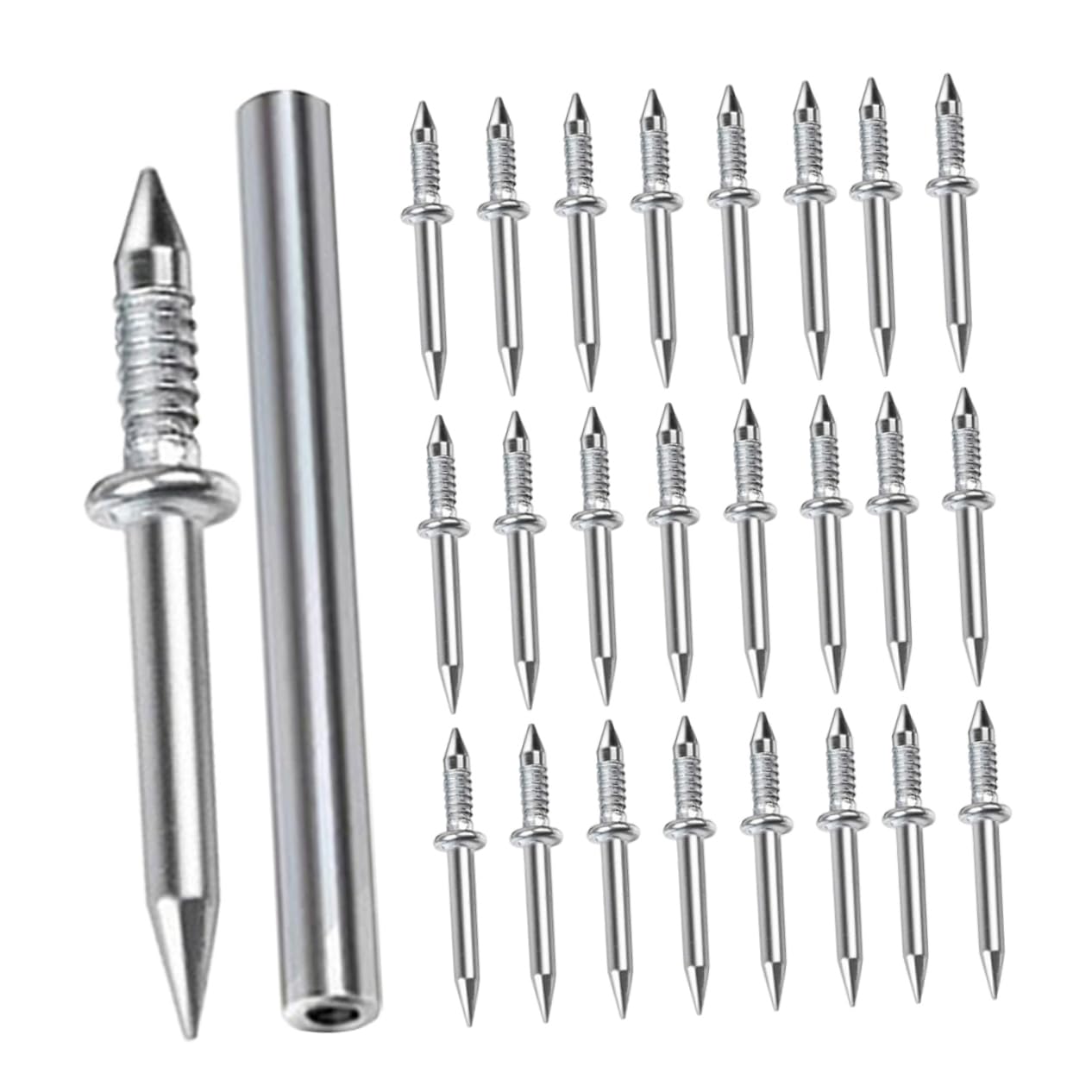 Cabilock 50pcs Skirting Fixing Nails Double Nails Mounting Sleeve Easy Install for Wall Decor