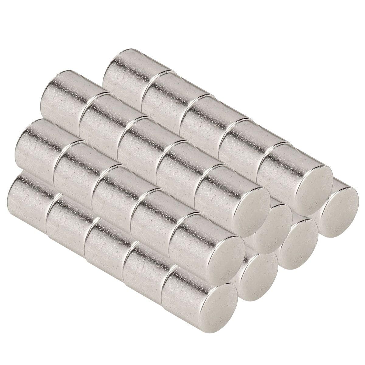 40 PCS Refrigerator Magnets 3/8" x3/8" Cylinder Small Magnets Permanent Rare Earth Neodymium Magnet for Multi-Use Fridge Whiteboard DIY Scientific Craft Office Magnets, 10x10mm