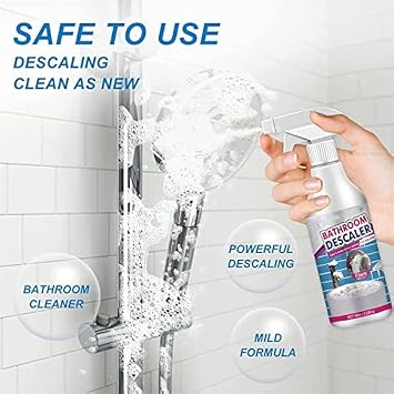 Bathroom Descaler Foam Cleaner Spray, All Purpose Stubborn Stains Cleaner, Bubble Cleaner Foam Spray for Toilet Bath Shower Glass Sink Cleane (1)