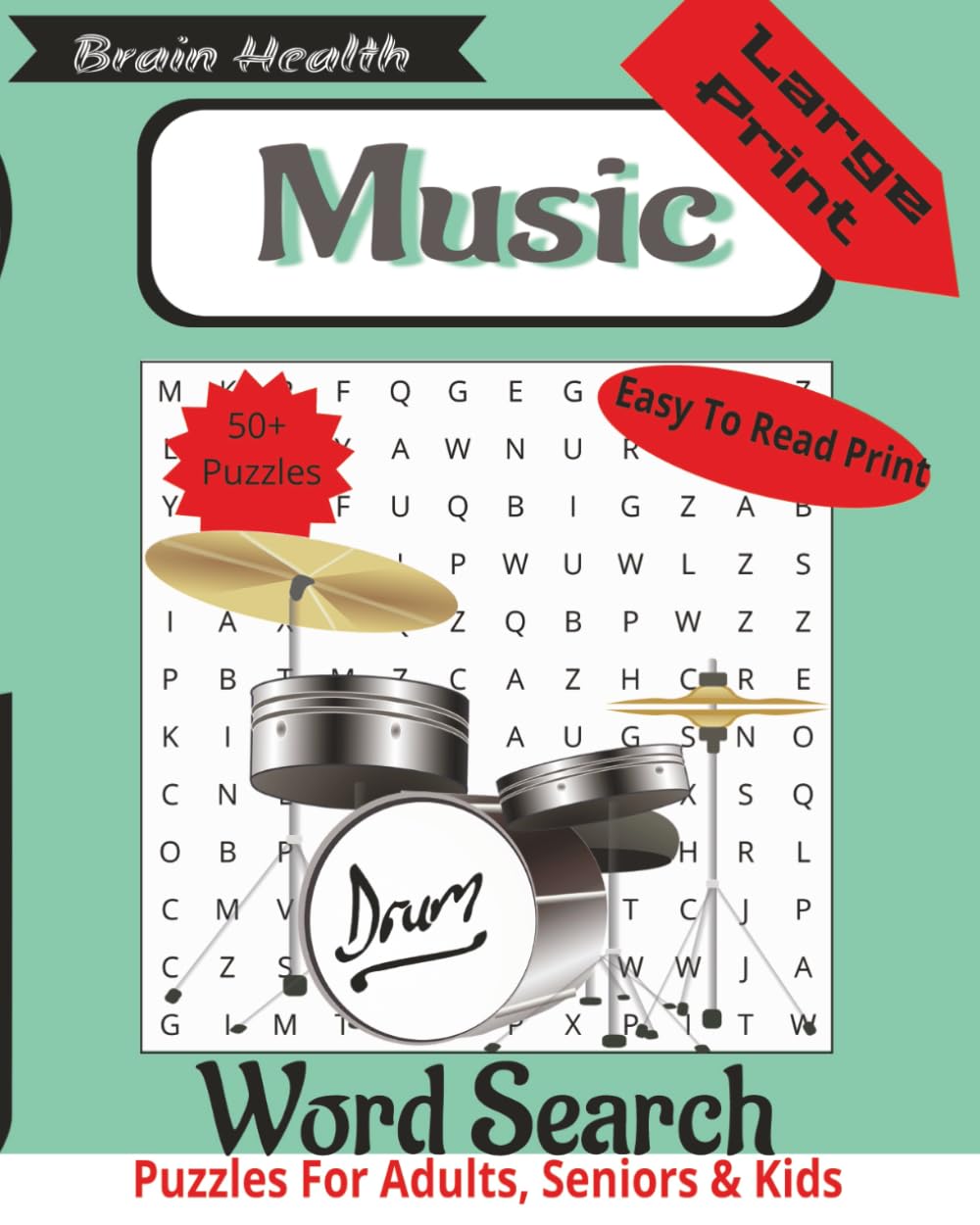 Music Word Search Puzzle Book – Large Print Edition: Easy-to-Read Word Search Puzzles Featuring Music, Musical Instruments, and Musical Terms | Relaxing Brain Games for Adults and Seniors