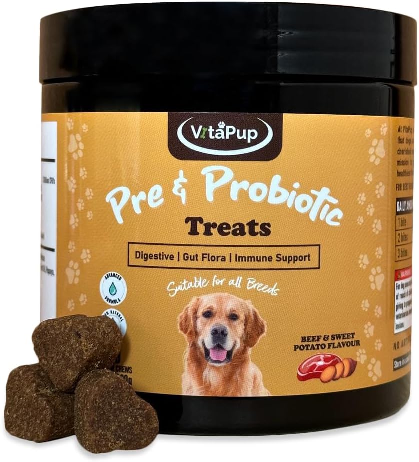 VitaPup® Pre & Probiotic Digestive Dog Treats Relief & Support for