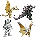 Hilloly Godzilla Figuren Godzilla Modell Ornamente,Dinosaurier Spielzeug Set,Actionfigur Spielzeug Dino Modelle für Kinder Geschenk Wohnkultur - 4 Stück