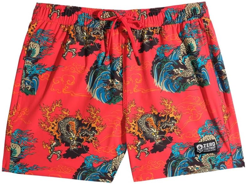 Zero Foxtrot Mens Swimwear, Swim Trunks and Board Shorts, Fast Drying, UPF 50+ | 5 and 7 Inch Inseam, SM – XXL