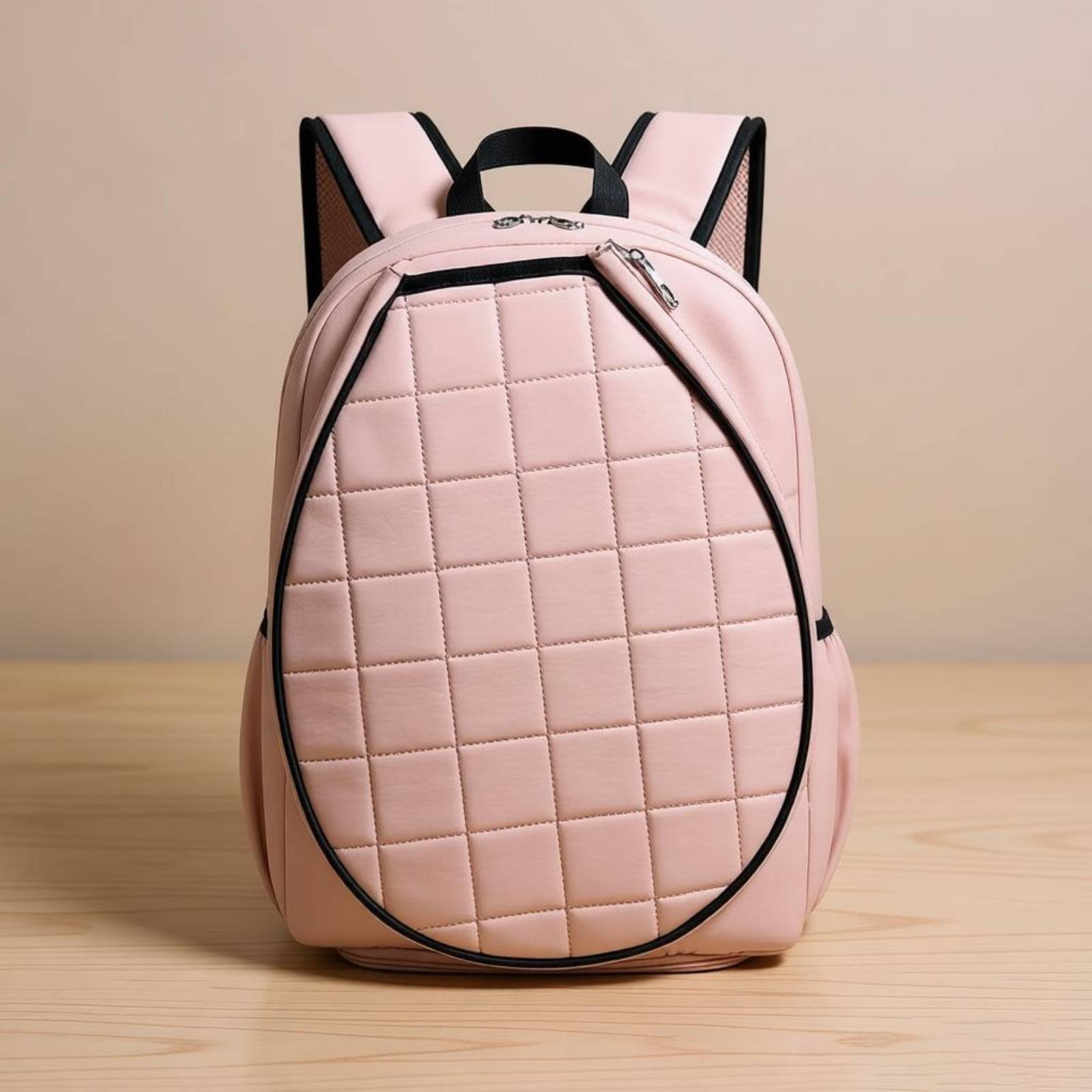 Zaino da Tennis Borsa Racchetta Zaino Sportivo Zaino Palestra Borsa Spalla con Tasca Frontale per Racchetta Separata Nylon Antipioggia Adatto per, Nero