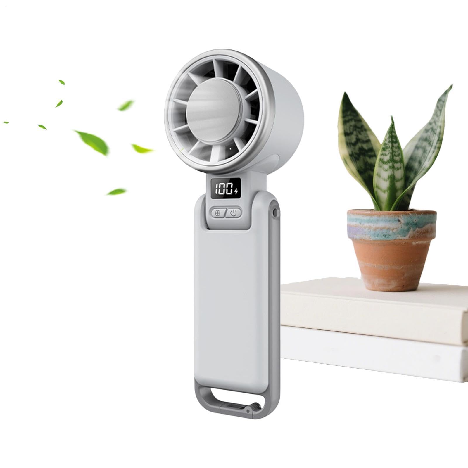 Ventilador de mano recargable y plegable para refrescarse en viajes y camping