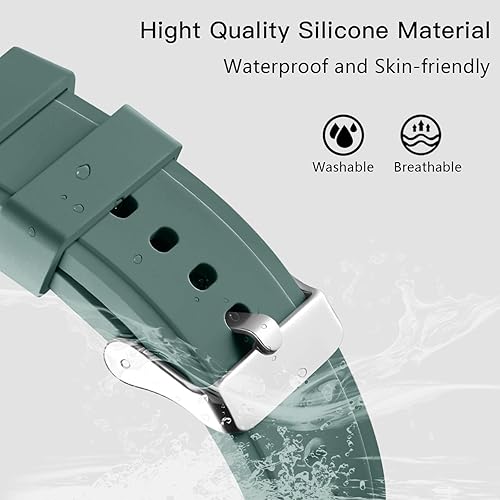 Miniatura 3 de Lerobo - Correa sin huecos compatible con Samsung Galaxy Watch 7 5 4 6 (44mm 40mm), Watch 5 Pro (45mm), 4 Classic (46mm 42mm) - Pulsera deportiva de