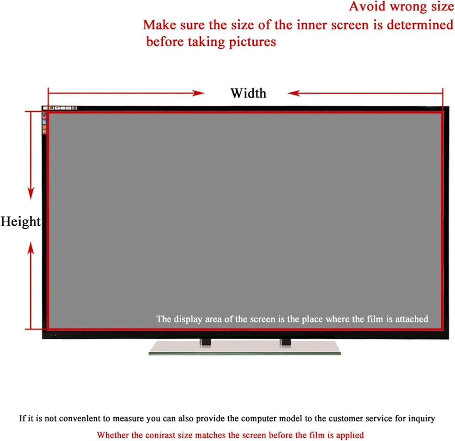 LCD Anti Blue Light TV Screen Protector - Anti Glare Film Upgrade Frosted Surface Anti Scratch for Smart TV Samsung/Sony/Hisense/LG / 32in 704x395mm