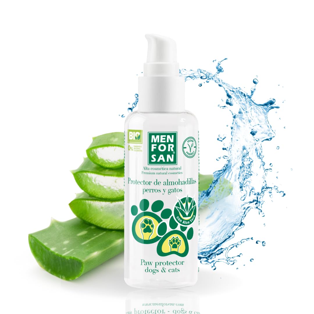 MENFORSAN Żel ochronny do poduszek dla psów i kotów | ze 100% naturalnym aloesem | nawilża | koi i regeneruje | szybko się wchłania | 60ml