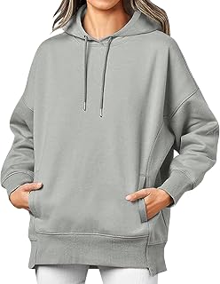 Women’s Oversized Fleece Hoodie Long Pullover Tunic Sweatshirt Casual Loose Fit Fall Outerwear