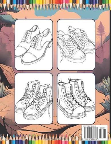 50 Pages Fashion Shoes Coloring Book Gift for Adults Kids Men Women Boys Girls Teens Youth Cute Sneaker High Heel Men Women Shoes Coloring Activity ... and Easy Shoe Design Coloring Activity Book