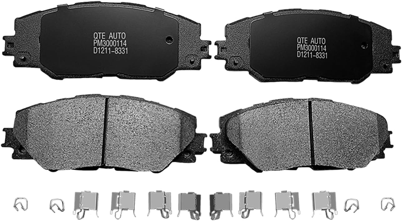 PM Auto Front Brake Pads Replacement For 2006-2018 Toyota RAV4, Set of 4 Ceramic Brakes Pads