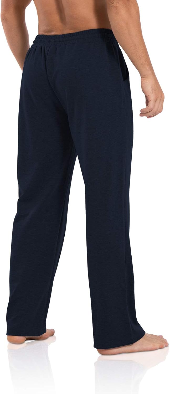 Agnes Urban Men's Joggers Sweatpants Open Bottom Straight Leg Casual Loose Fit Running Athletic Jersey Pants with Pockets - Image 5