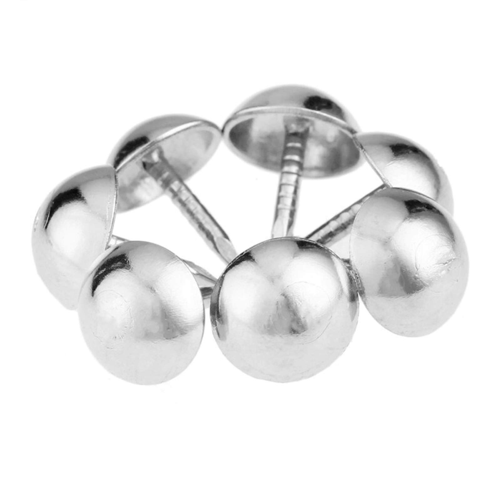 Gwoździe tapicerskie, 7x10mm 100 szt. Srebrne wnętrze Pudełko na biżuterię do paznokci Sofa Dekoracja mebli Gwoździe Pushpin Hardware Zwykłe i praktyczne elementy złączne