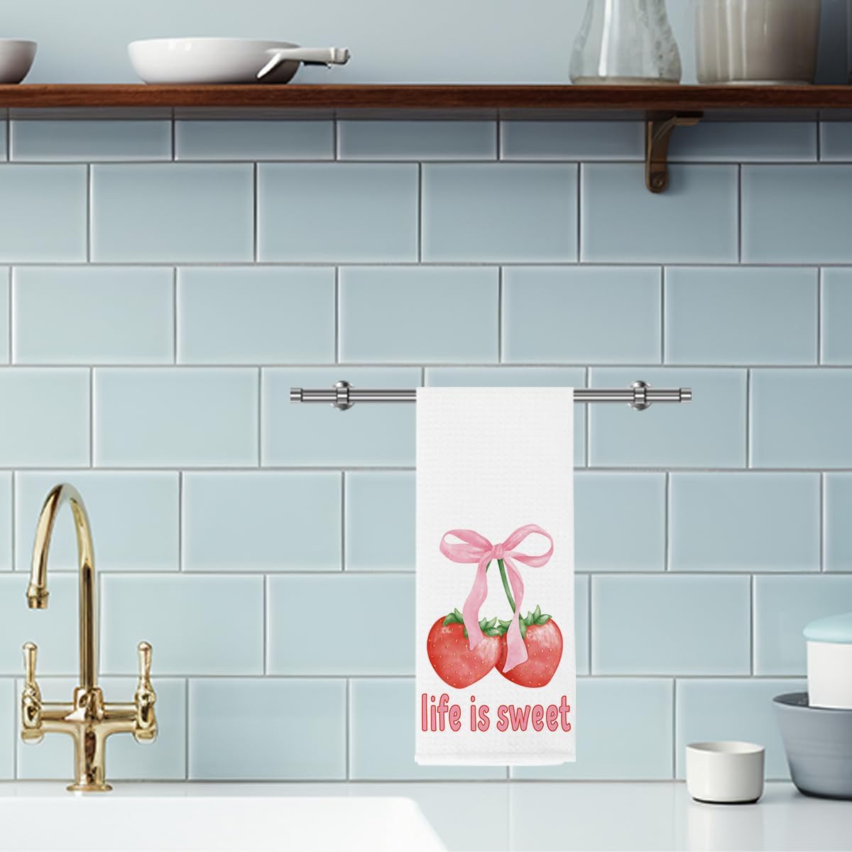 Strawberry Gifts Funny Fruit Kitchen Towels Dish Towels for Kitchen Drying Dishes Drying Cloth Bathroom - Image 6