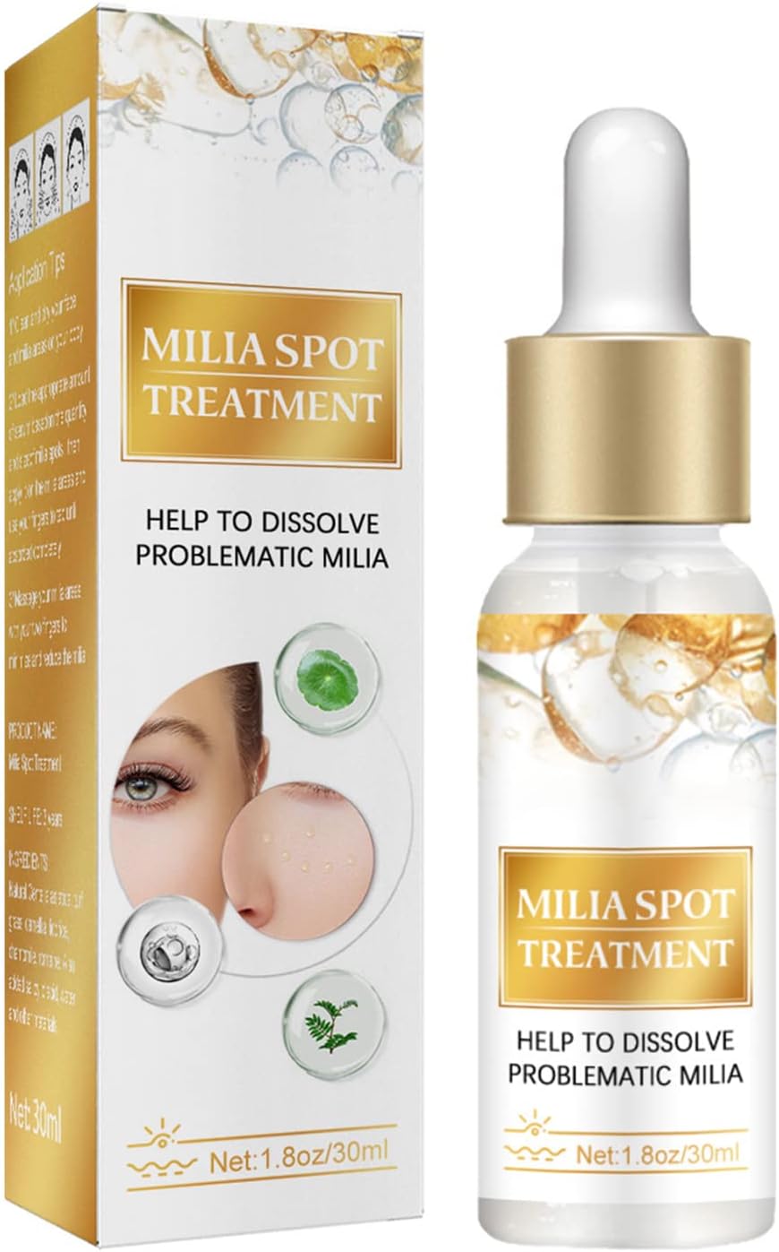 Milia Remover, Milia Spot Treatment Helps Dissolve and Reduce Milia, Eye Essential Oil For Remover Milia Spot Treatment Fading Dark Circles Essence, Skin Dark Spot Remover for Face