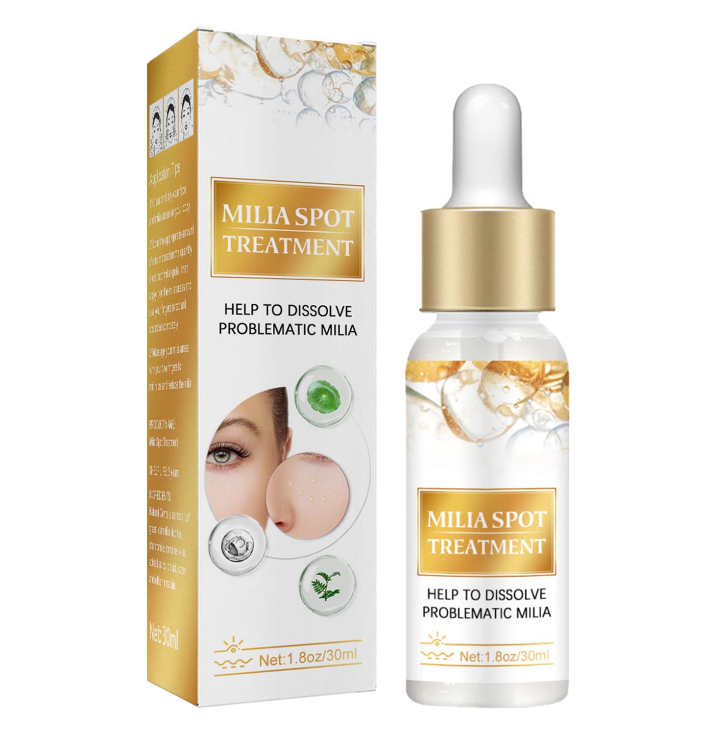 Milia Remover, Milia Spot Treatment Helps Dissolve and Reduce Milia, Eye Essential Oil For Remover Milia Spot Treatment Fading Dark Circles Essence, Skin Dark Spot Remover for Face