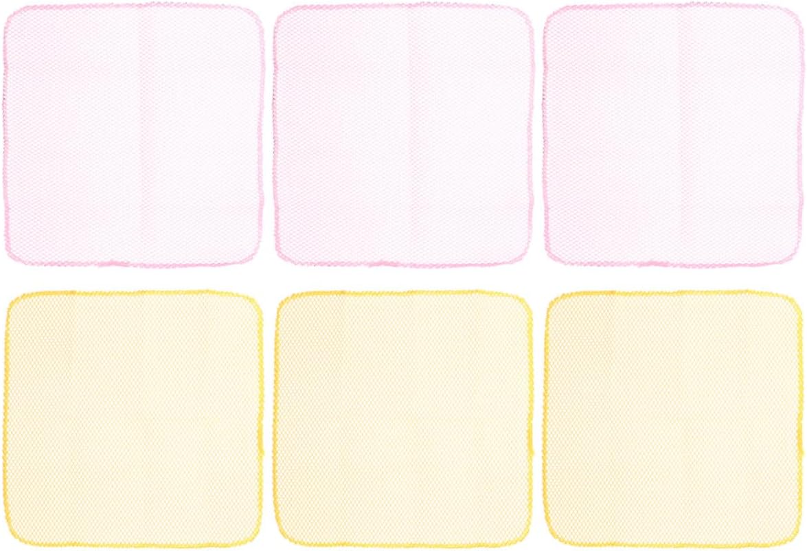 6pcs Kitchen Dish Washing Cloths Non-Oily Mesh Cleaning Rags Multi-Color Pack for Household Kitchen Use