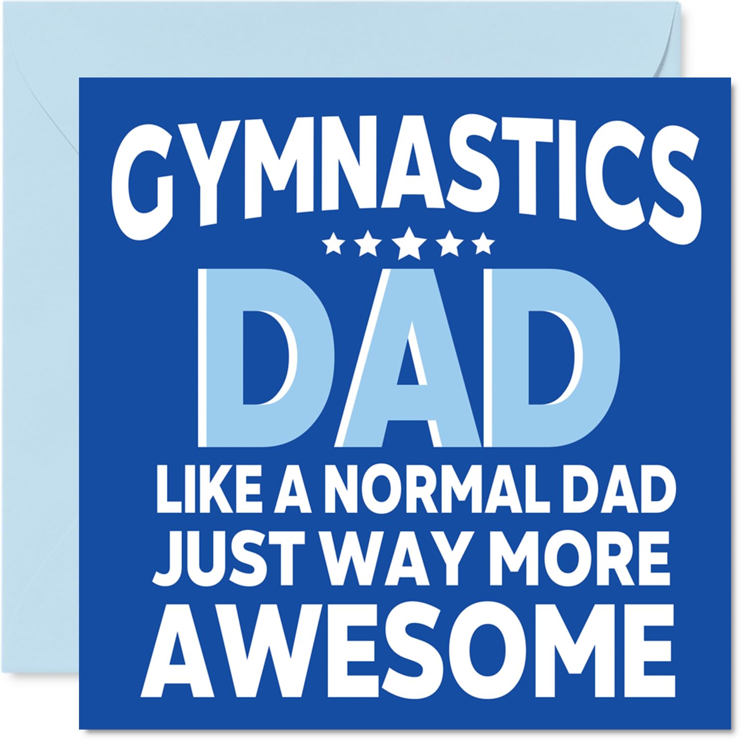 Gymnastics Birthday Card for Dad - Awesome Dad Sports - Happy Birthday Card for Men, 145mm Male Greeting Cards