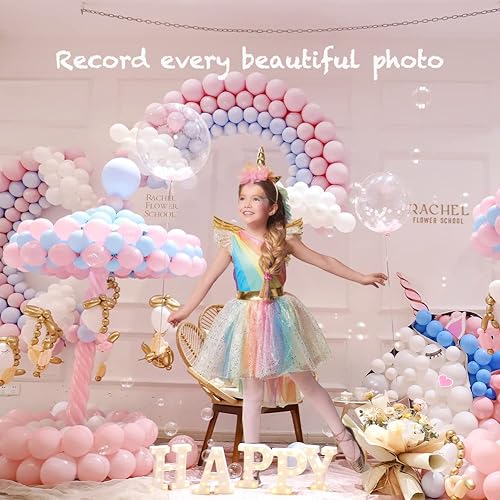 Miniatura 2 de Girls Princess Dress up Costume Kid Cosplay Party Dress, Rainbow Unicorn Dress Up Costume for Halloween