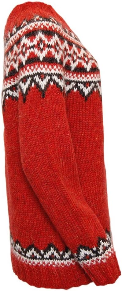ICEWEAR Brynja 100% Icelandic Wool Hand Knitted Jumper with Crew-Neck