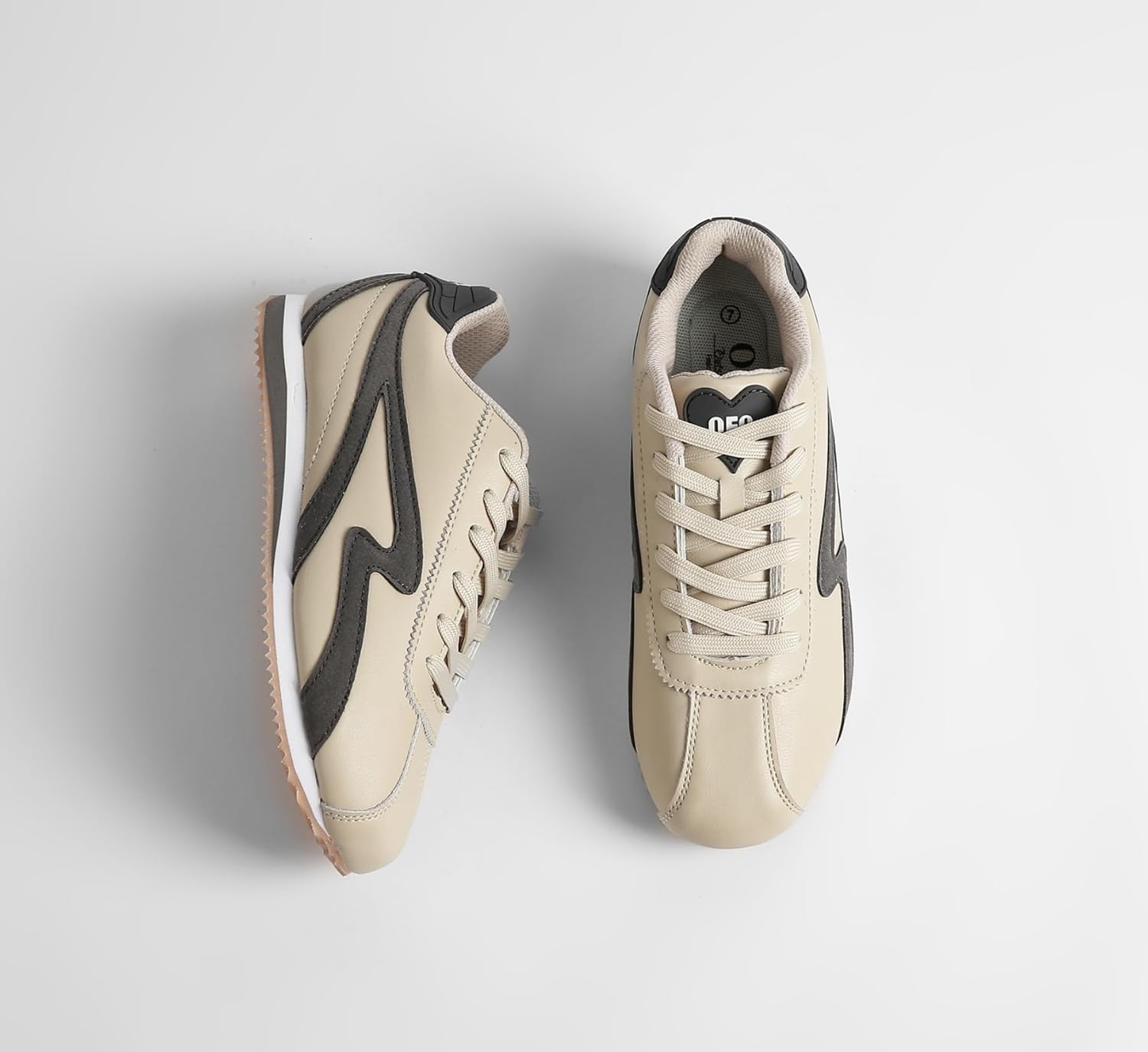 OFG Women's Genuine Leather Fashion Sneakers Classic Retro Gum Sole Shoes Casual Tennis Skate Walking Shoes Footwear Anti Slip Trainers - Image 5