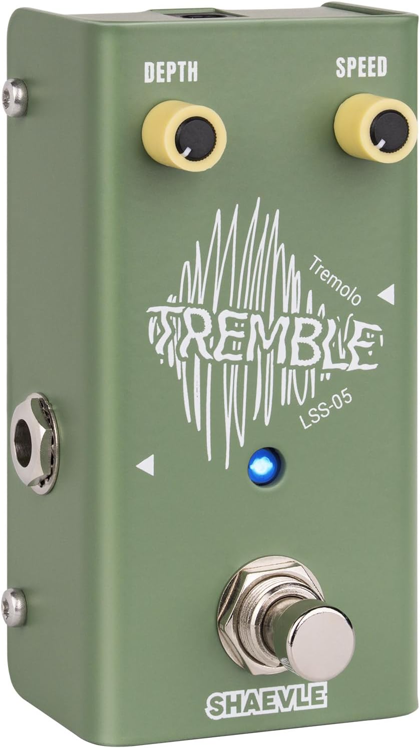 Tremolo Effect Pedal for Guitar – All-Analog Circuit, True Bypass, Volume-Compensated Depth Control, Compact Stompbox TREMBLE (Tremolo)