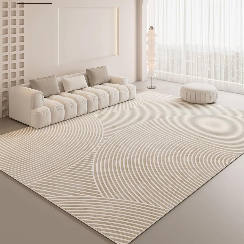 Minimalist Geometric Living Room Carpet Comfortable Lines Art Living Room Carpets Decorative Rug Easy Clean Bedroom Rugs,AX007,L,200X200CM