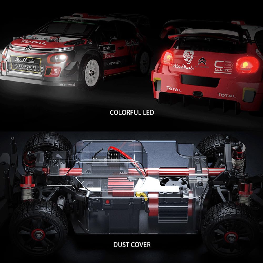 X-Verse MJX 14303 1:14 zdalnie sterowany samochód dla dorosłych, RC Drift Auto z bezszczotkowym silnikiem, 4WD RTR All Terrain Offroad Drift Auto, 3 baterie