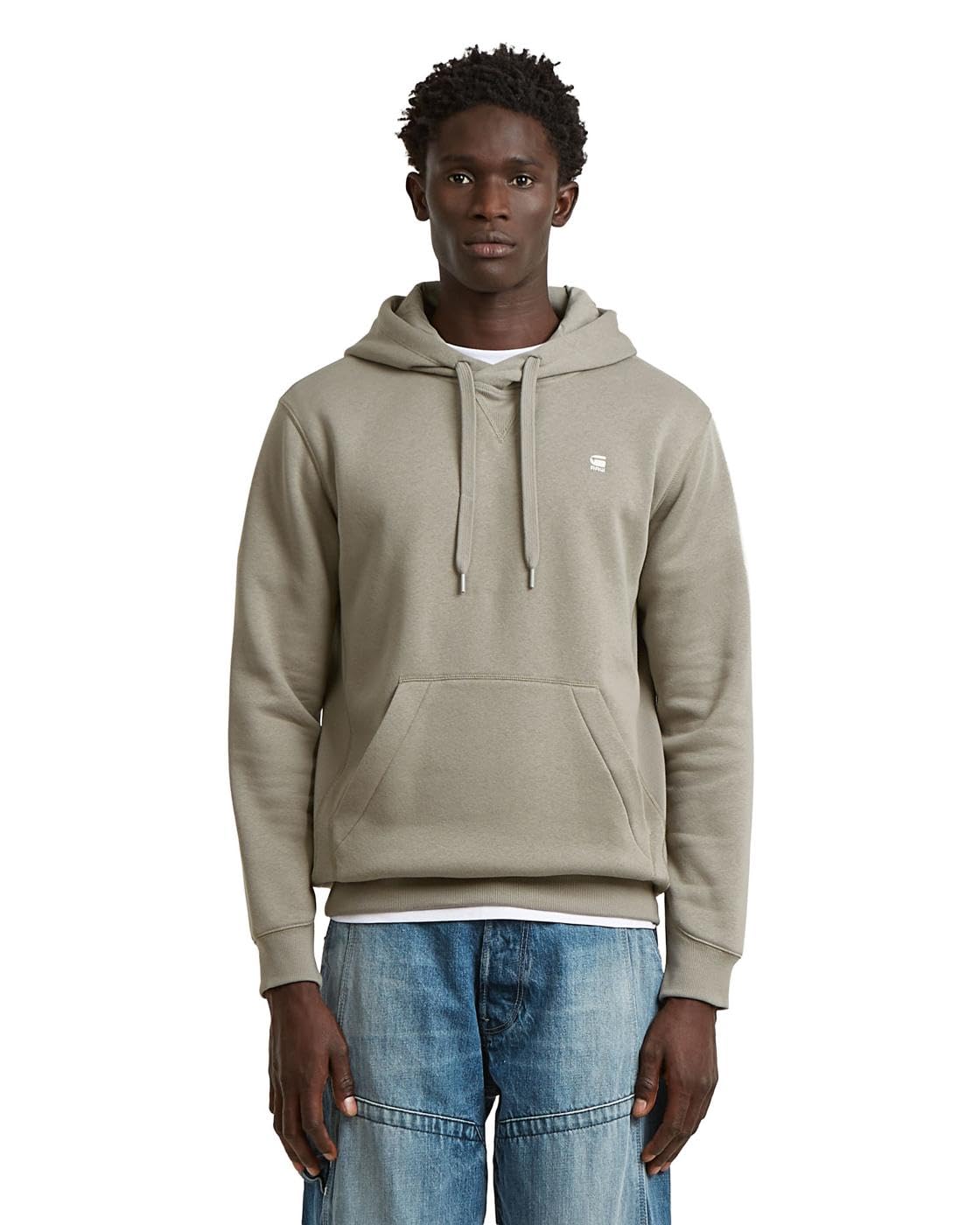 G-Star Men's Beige Premium Core Hooded Sweater, Size: Xl, Color