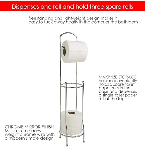 Miniatura 2 de Home Basics, soporte para pañuelos, para baño, con despachador, Plateado, Paquete de 1