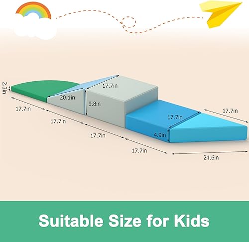 Miniatura 4 de GUINGFUN Juguetes de escalada de 5 piezas para niños pequeños de 1 a 3, habilidades motoras, juguetes de ejercicio en interiores para niños