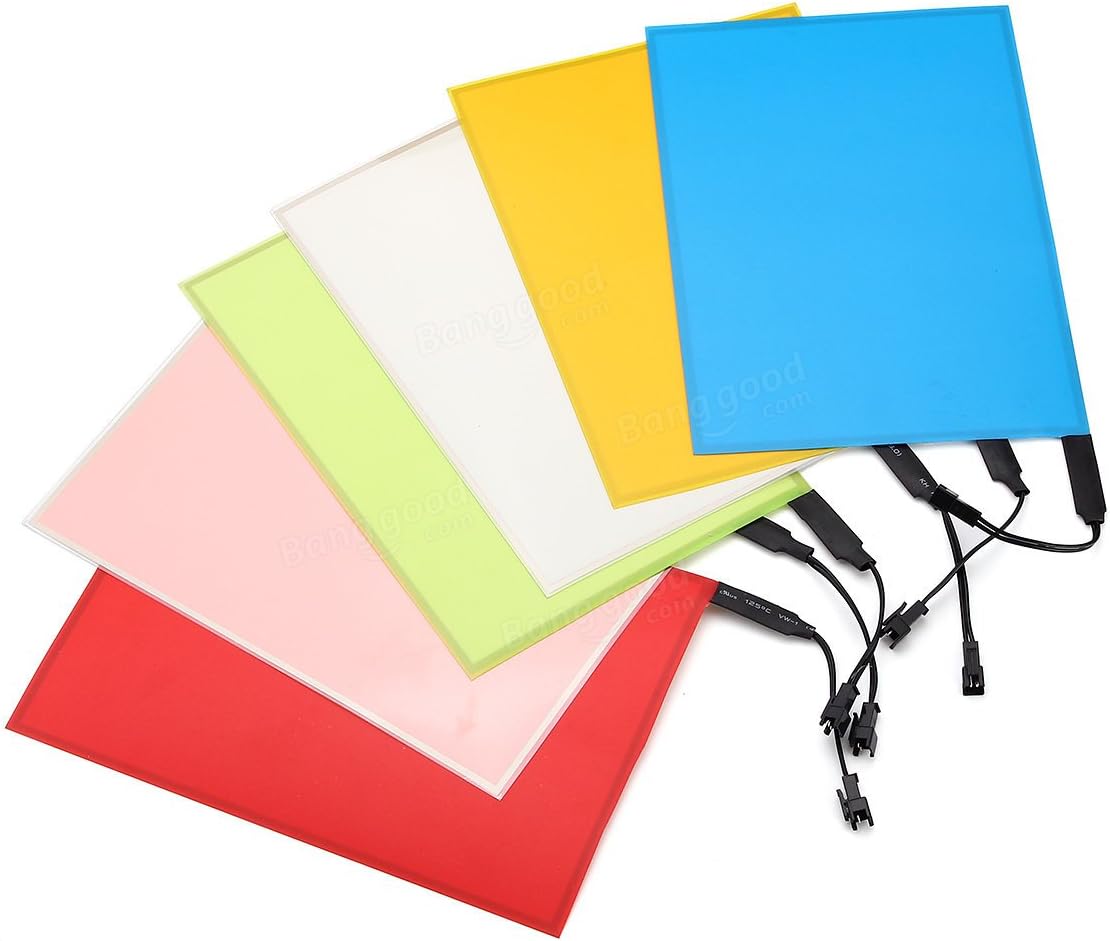 12V A5 EL Panel Electroluminescent Cuttable Light With Inverter Paper Neon Sheet (Transparent Blue)