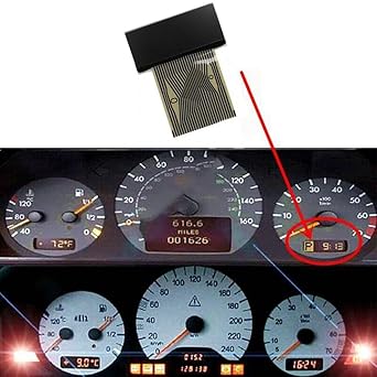 Dashboard LCD Screen Right Instrument Cluster Display for Mercedes-Benz W210 E-Class, W208 CLK-Class, R170 SLK-Class, for C-W202