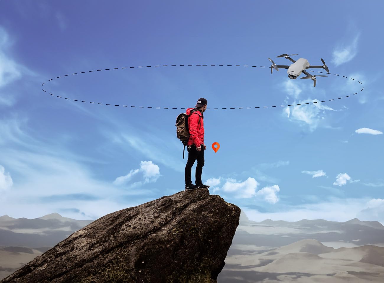 Simulus Drone GPS pieghevole GH-290.fpv con videocamera 4K, gimbal a 2 assi, motore brushless e Wi‑Fi