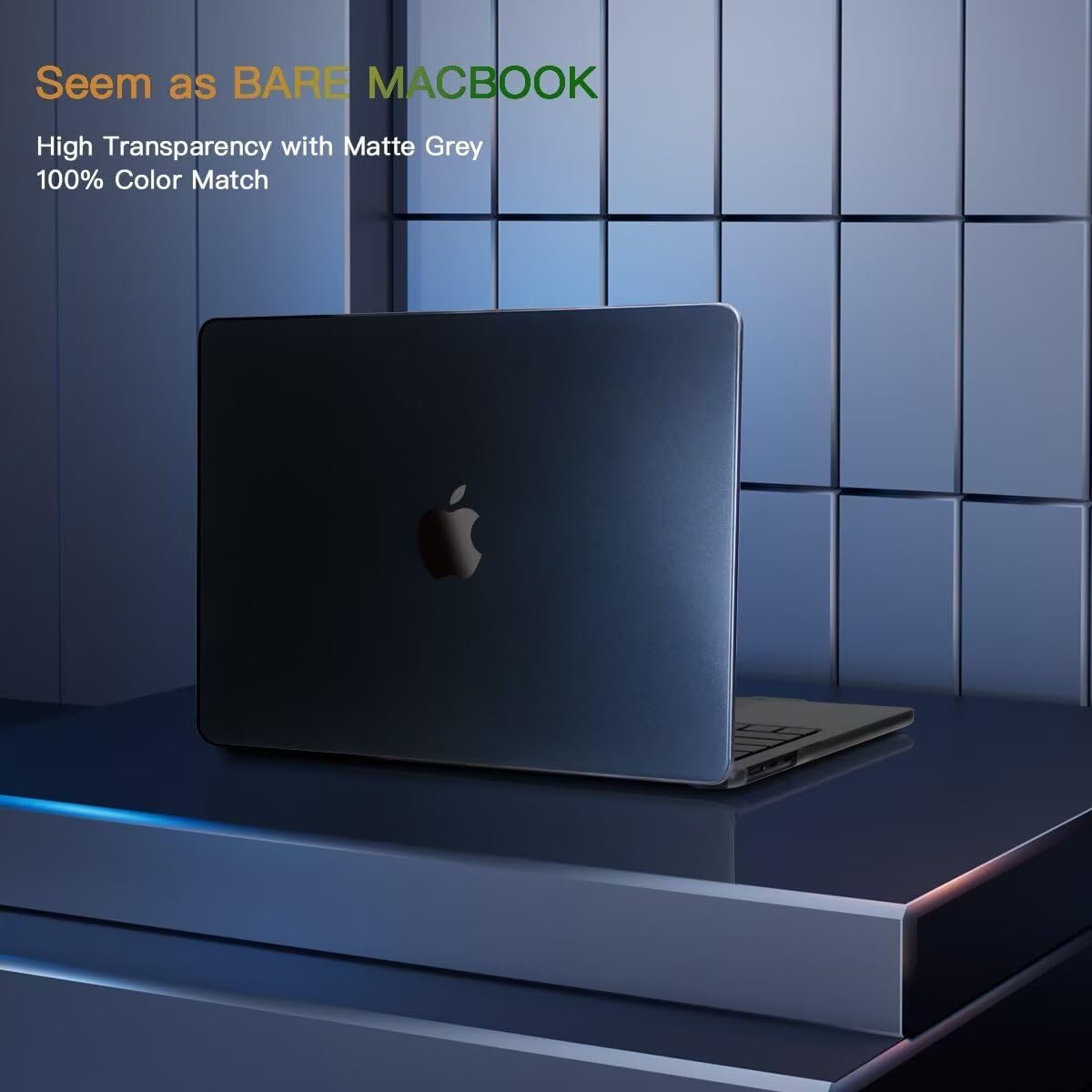 CISSOOK Compatible with MacBook Air 13.6 inch Case M3 A3113 M2 A2681 Model 2025 2024 2022 Release, Ultra Thin Armor Durable Plastic Hard Shell Case Cover for MacBook Air 13 inch M3 M2 Case - Midnight