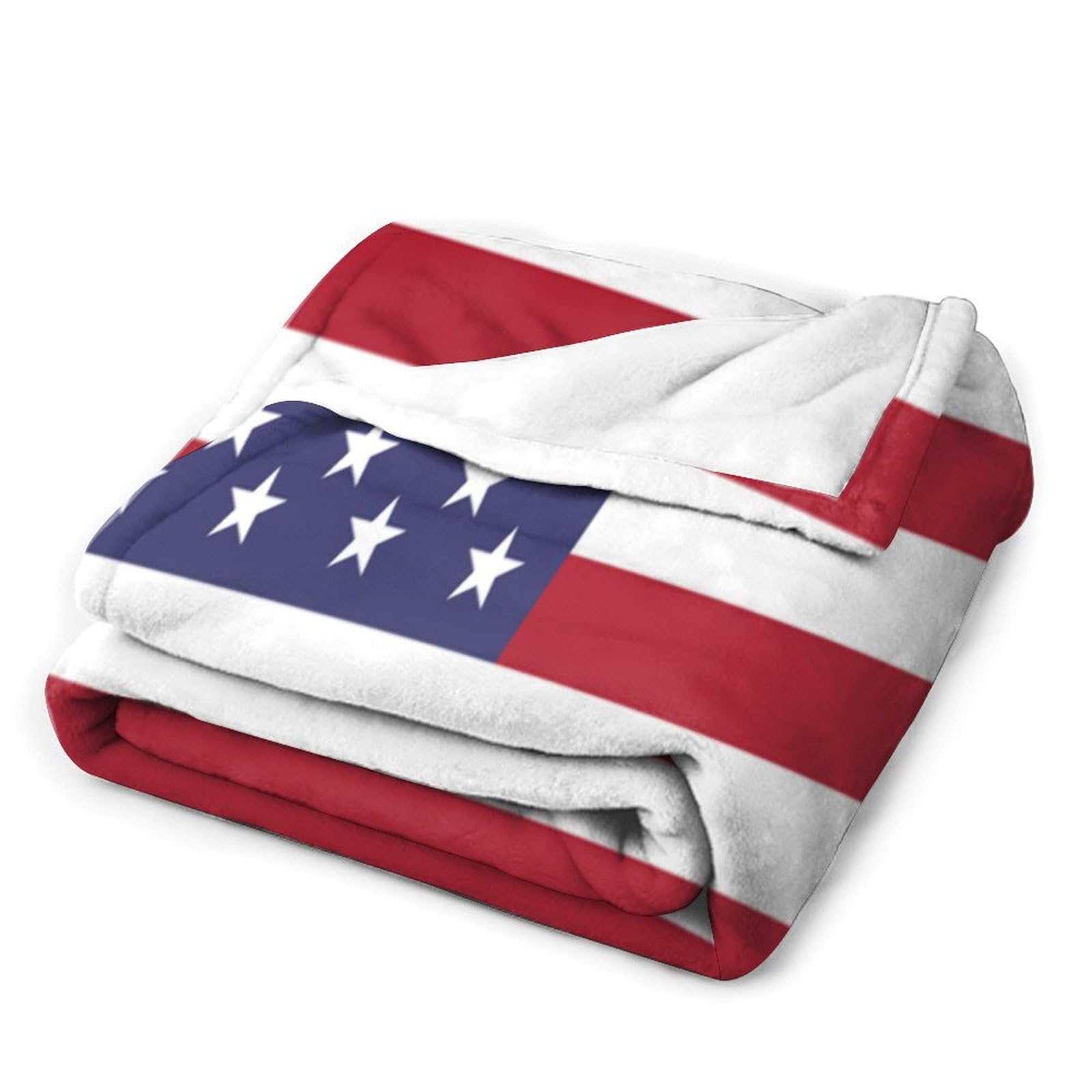 Coperta morbida e pelosa con bandiera degli Stati Uniti, 177,8 x 203,2 cm, calda, leggera, tattica, in pile patriottico, per letto, divano, ufficio, regali di nozze