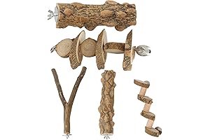 Luonfels Parakeet Stand Perch Ladder Bird Toys for Cage Accessories