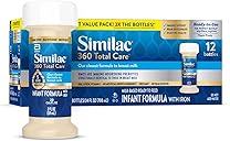 Similac 360 Total Care Infant Formula, Has 5 HMO Prebiotics, Our Closest Prebiotic Blend to Breast Milk, Non-GMO,‡ Baby Formula, Ready to Feed, 2-fl-oz Bottle, Pack of 12