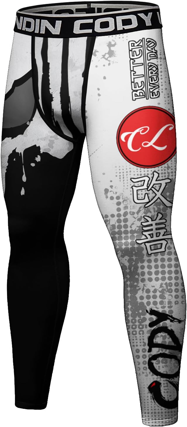 Red Plume Men's High-Grade Compression Athletic Pants Training Tights Sports Yoga Leggings Base Layer Bottoms Running Workout