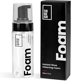 SHOEGR Instant Shoe Cleaning Foam | 150ml Shoe Cleaning Foam White Shoe Cleaning Kit, Shoe Cleaner Shampoo For Sneakers, S...