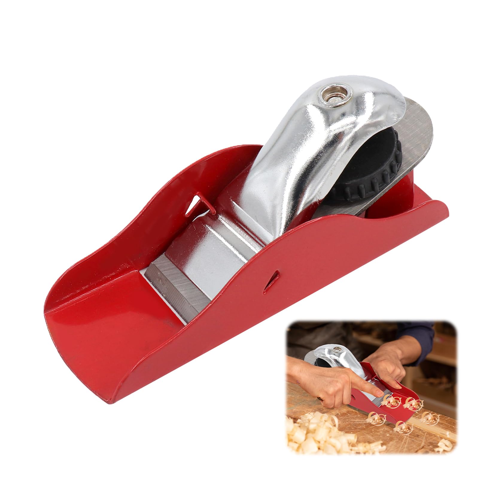 Mini Pialletto for Hand, Mini Manual Planer for Woodworking, Woodworking Tools, Wood Brush, Compact and Adjustable Woodworking Tool